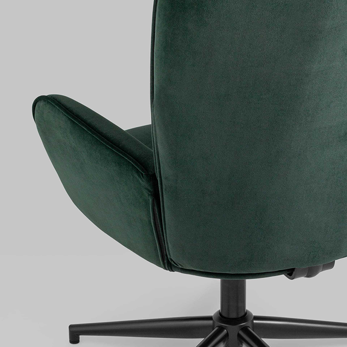 Кресло регулируемое Филадельфия велюр серо-зелёный Stool Group FUCHS FLY1919-15