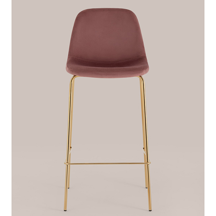 Стул барный Валенсия велюр пыльно-розовый Stool Group OS-001B HLR-44 gl