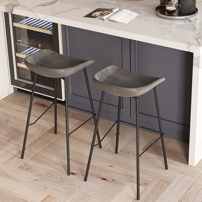 Стул барный Турин серый экокожа Stool Group 8319TB GREY