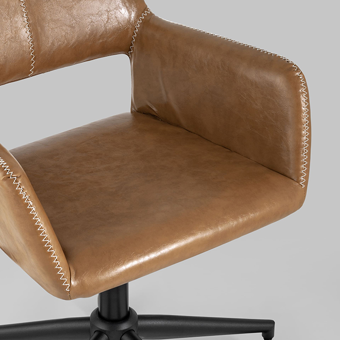 Стул офисный Филиус экокожа коричневая Stool Group FILIUS