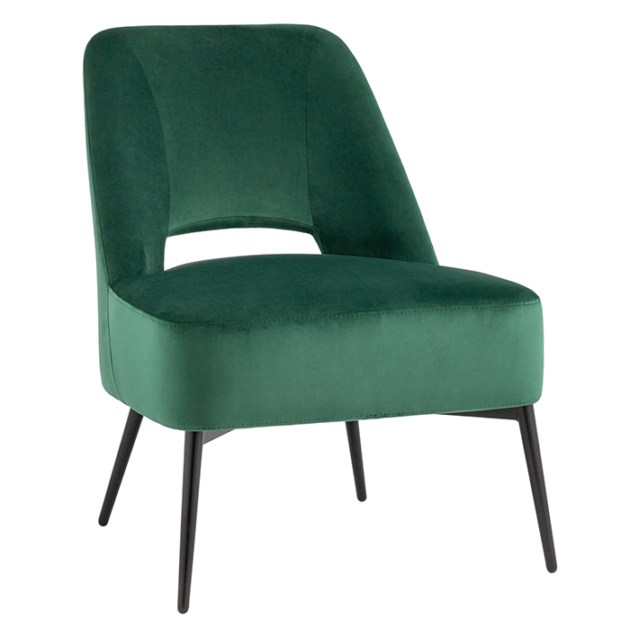Кресло-лаунж Бостон велюр зелёный Stool Group vd-boston-b19