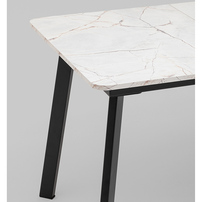 Стол Batu New 120-160 D80 Азул оникс подстолье черное Stool Group AV 1209/1-1200/800-C509-9005
