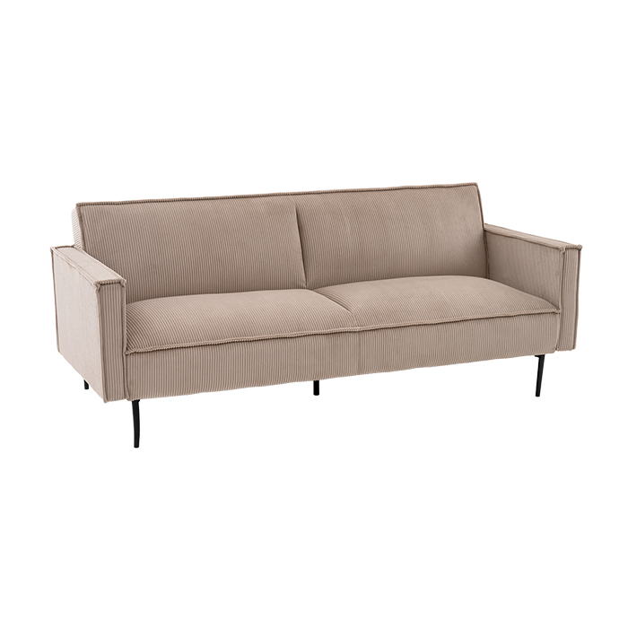 Диван прямой Кассель велюр рельефный бежевый Stool Group vd-cassel-cl-cream