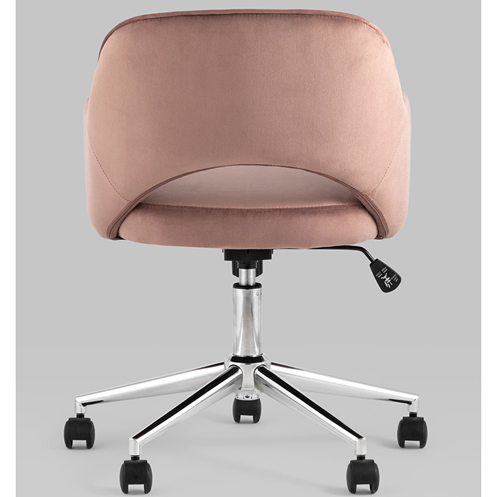 Кресло офисное Кларк велюр розовый Stool Group CLARKSON PINK CHROME