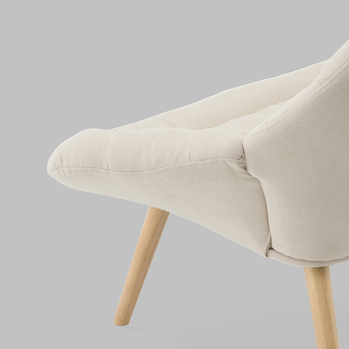 Кресло Олби Страйпс белый Stool Group QH-2805K 263-1 light beige