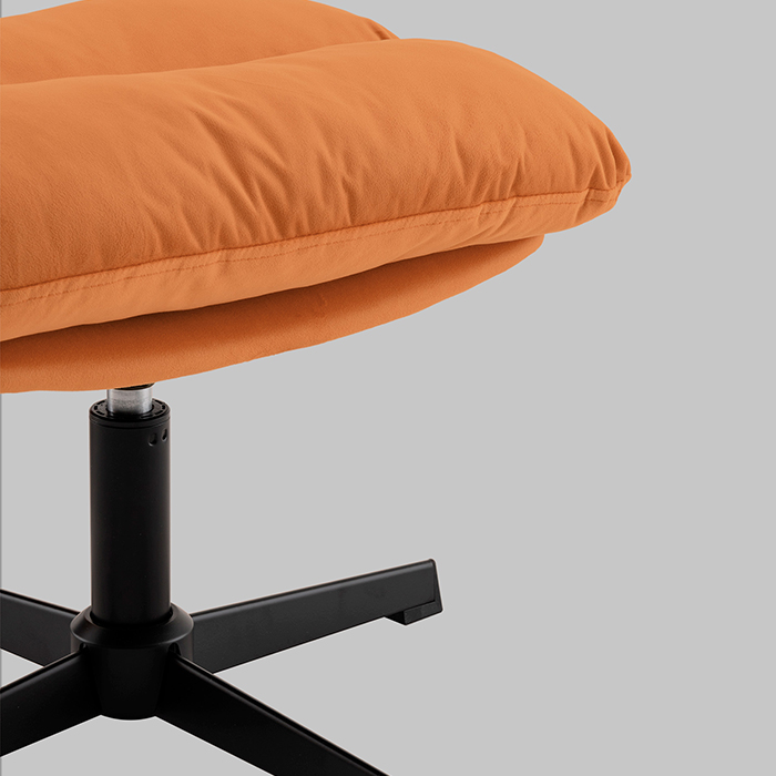 Кресло Оррелл терракотовый с оттоманкой Stool Group QH-8347KT-OT HLR-43 orange