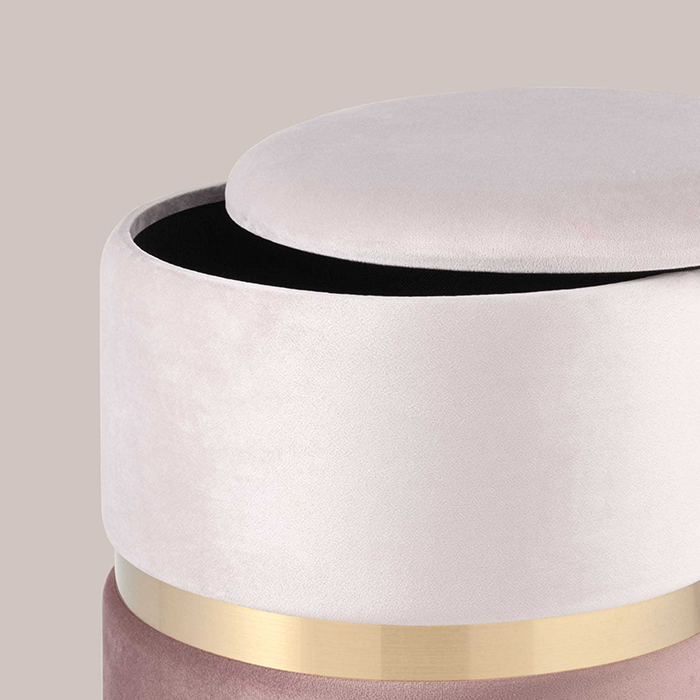 Пуф Кэрри с ящиком велюр розовый Stool Group 19A060VA-8167-33/30