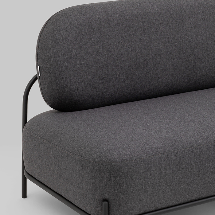 Диван Стоун рогожка тёмно-серый Stool Group vd-dv-stone-f68