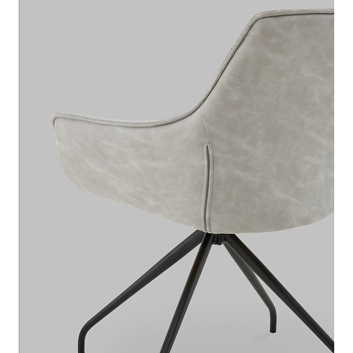 Кресло вращающееся Кимберли рогожка/замша серый Stool Group AV 344 W9D9005