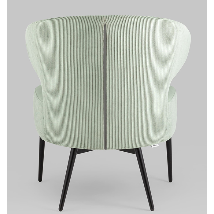 Кресло-лаунж Royal Stripes велюр фисташковый Stool Group vd-royal-v690-vl14