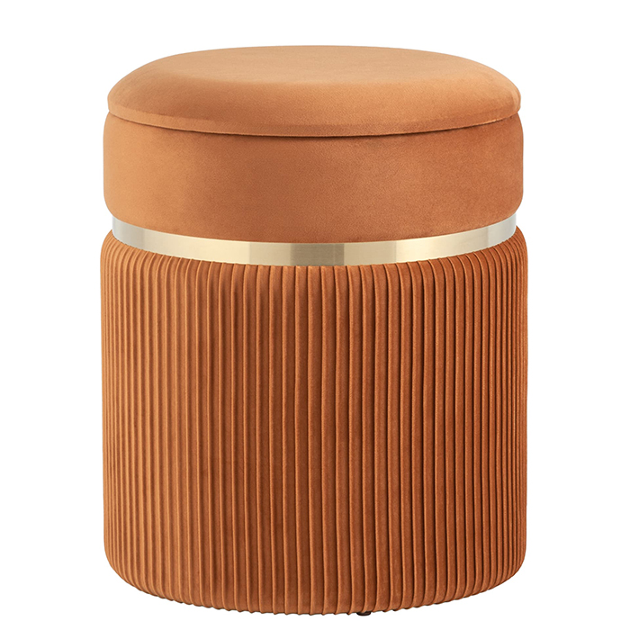 Пуф Миранда с ящиком велюр оранжевый Stool Group 19B352VA-8167-29
