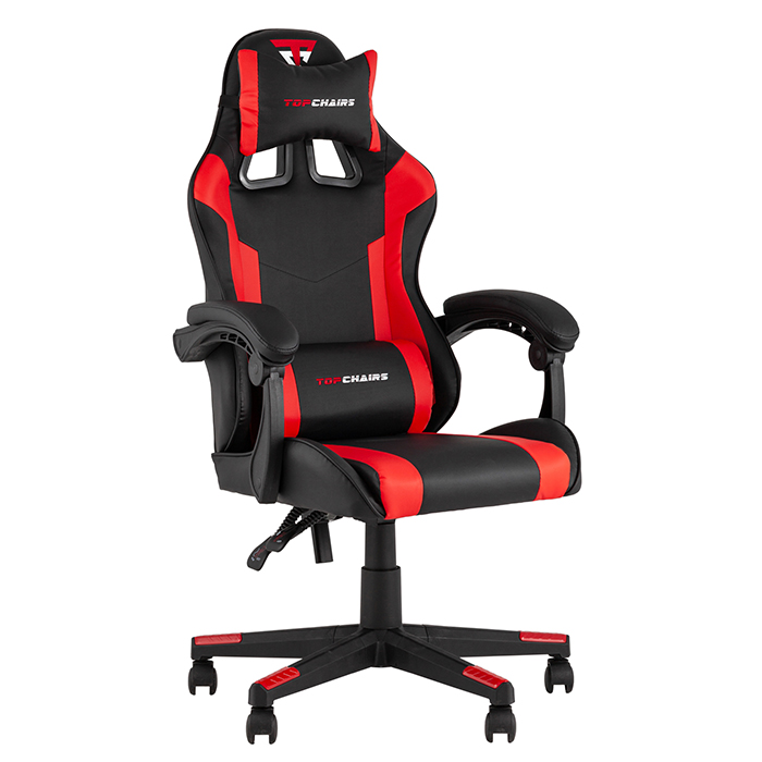 Кресло игровое TopChairs Commander чёрно-красный Stool Group GF-8082 black+red