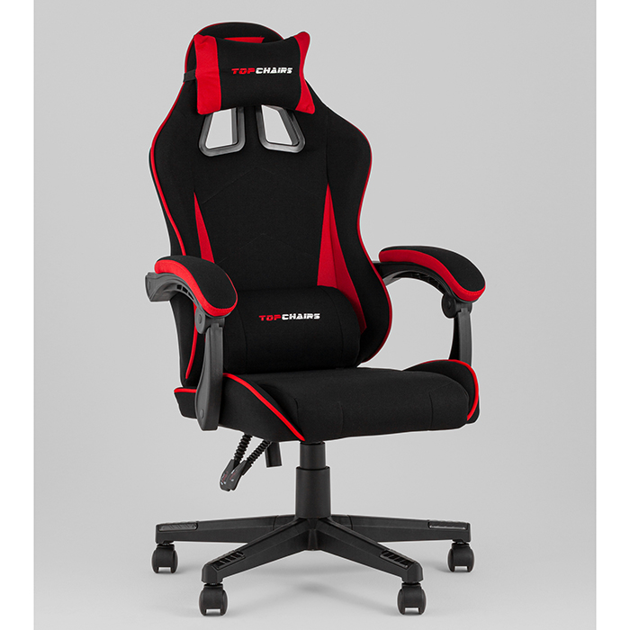 Кресло игровое TopChairs Phantom чёрно-красный Stool Group GF-D80 TT701+TT703