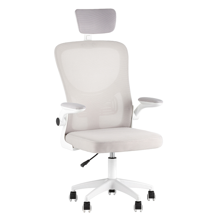 Кресло офисное TopChairs Core серый Stool Group OUE-2504-HR w.pl grey mesh