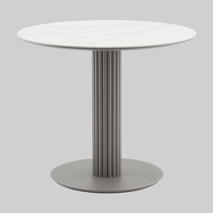 Стол круглый Терралино D90 керамика белый основание латте Stool Group SO 298-86410