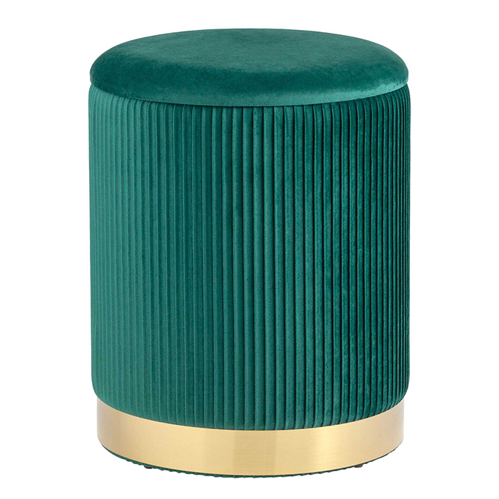 Пуф Шарлотта с ящиком велюр зелёный Stool Group 19A205VA-8167-25