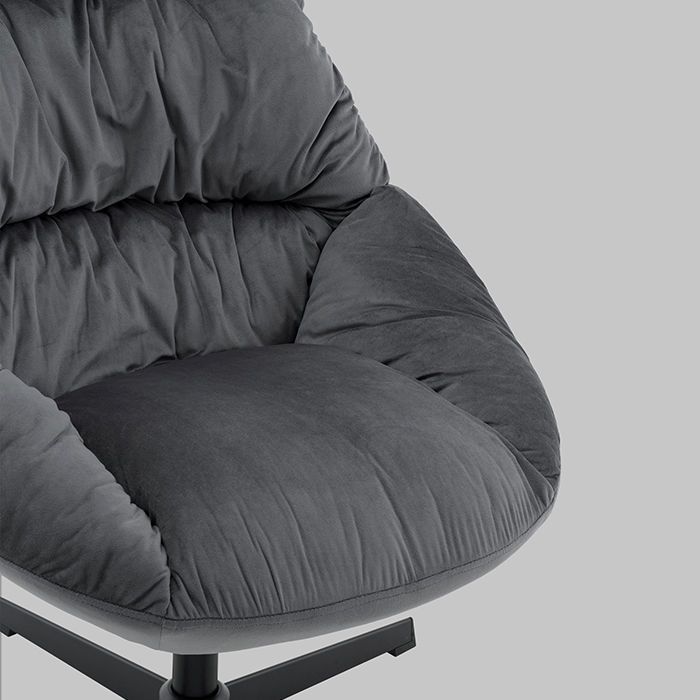 Кресло Оррелл серый Stool Group QH-8347KT HLR-21 dark grey
