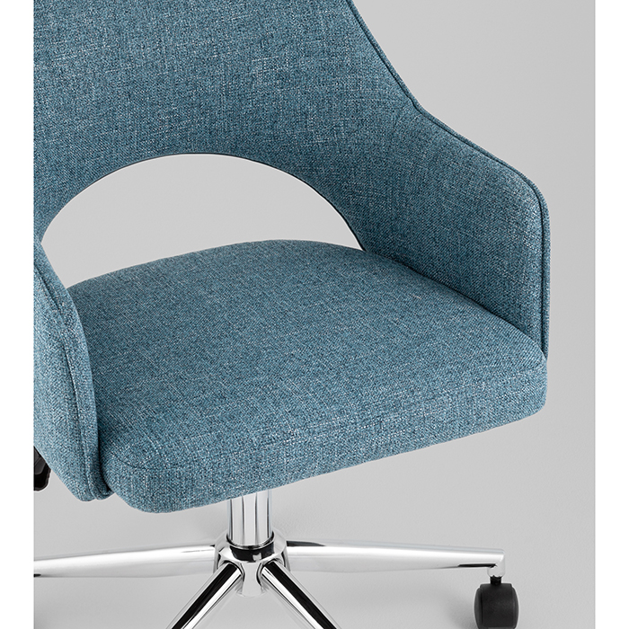 Кресло офисное Кларк рогожка синий Stool Group CLARKSON TWEED BLUE