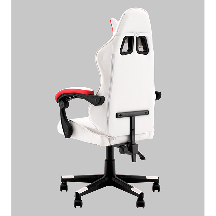 Кресло игровое TopChairs Phantom бело-красный Stool Group GF-D80 white+red