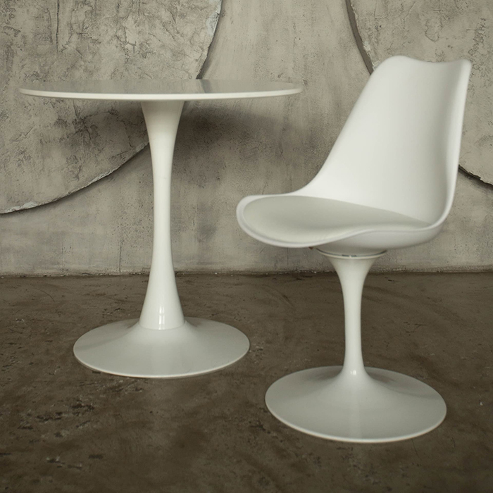 Стол круглый Tulip D80 белый Stool Group T004-1