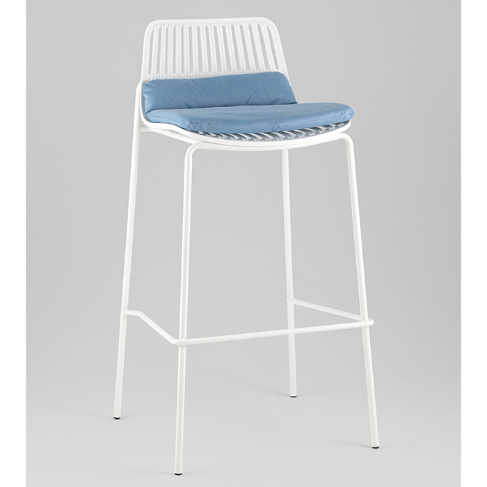 Стул барный Louran с подушкой белый Stool Group D-012H-75 white