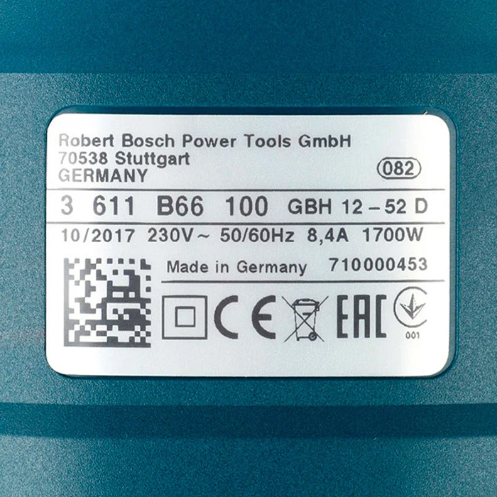 Перфоратор GBH 12-52 D Bosch 611266100