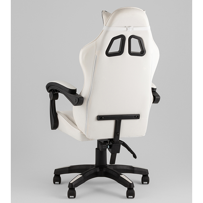 Кресло игровое TopChairs Phantom бело-чёрный Stool Group GF-D80 white+black