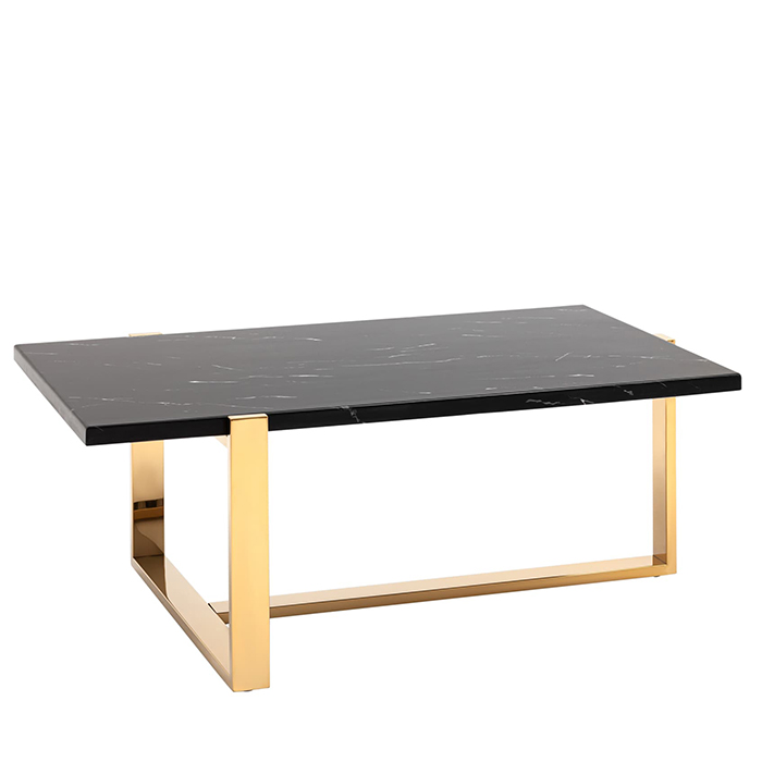 Журнальный столик Тоби 109х66 чёрный мрамор Stool Group ECT-5004-TG