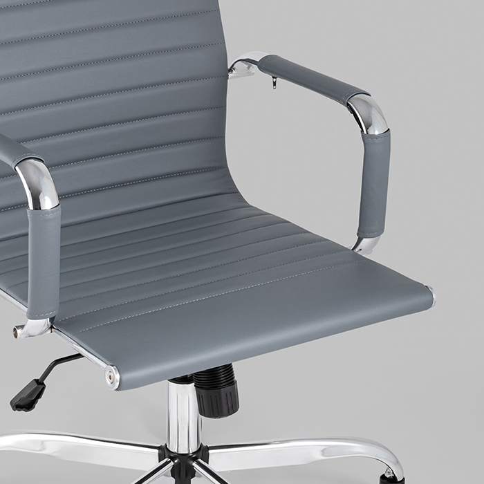 Кресло офисное TopChairs City серое Stool Group D-101H GREY