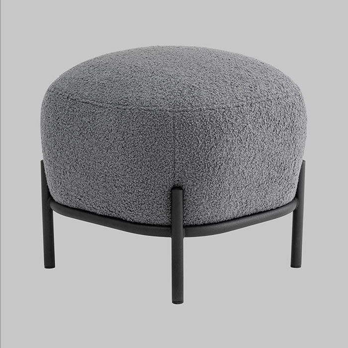 Пуф Стоун букле Fluffy тёмно-серый Stool Group vd-pf-stone-fl-grey