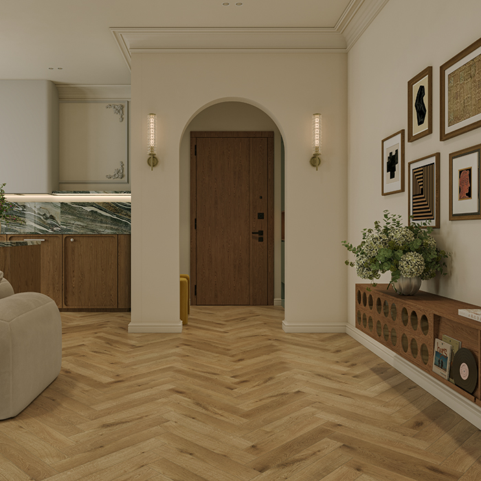 Ламинат Дуб Хайнан Herringbone Elegant Strong Norland LF304-09
