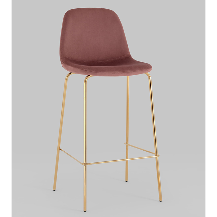 Стул барный Валенсия велюр пыльно-розовый Stool Group OS-001B HLR-44 gl