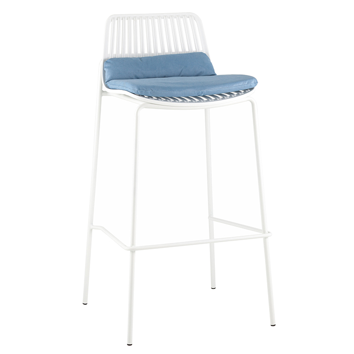 Стул барный Louran с подушкой белый Stool Group D-012H-75 white