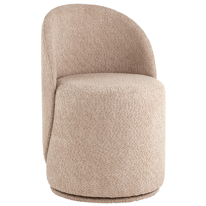 Пуф Loreen вращающийся букле капучино Stool Group LV-100-S112-PM