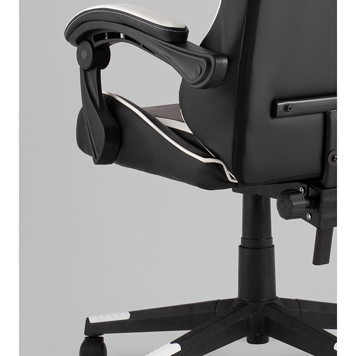 Кресло игровое TopChairs Shadow чёрно-белый Stool Group GF-8079 black+white