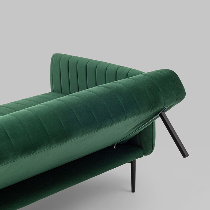Диван прямой Дрезден велюр зелёный Stool Group vd-drezden-b19