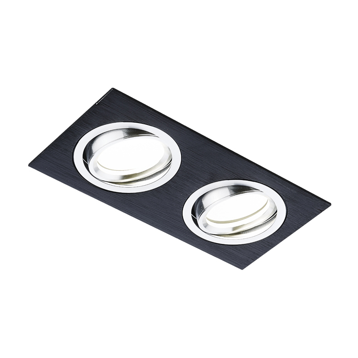 Светильник встраиваемый точечный поворотный Ambrella Light A601/2 BK