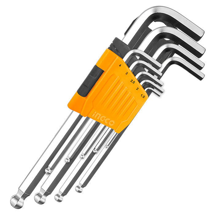 Набор шестигранников с шаром (9 шт) Ingco HHK12091 
