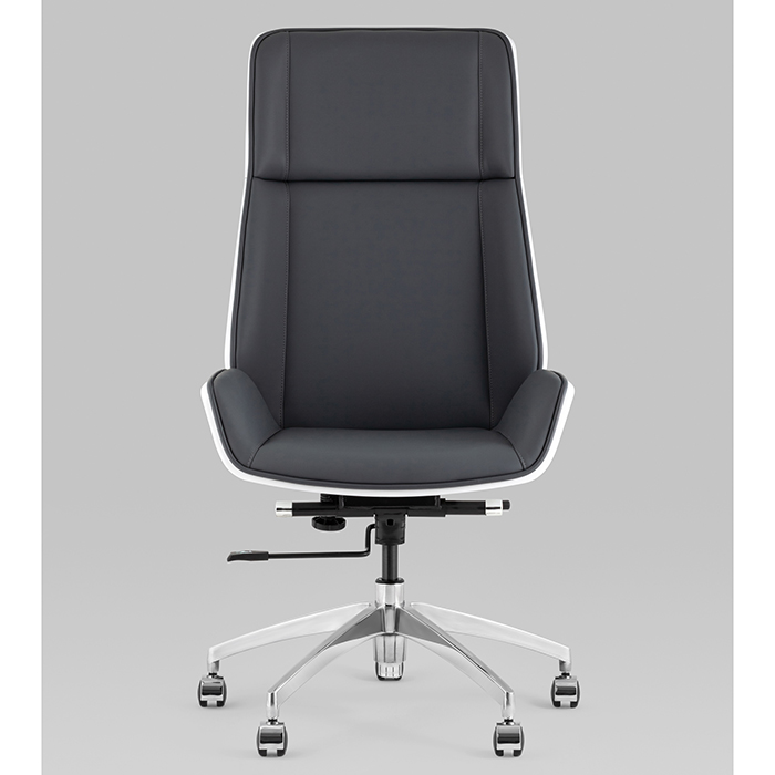 Кресло офисное TopChairs Crown серо-голубой/белый Stool Group A312 8386-16 white back