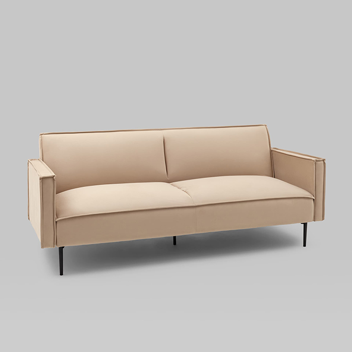 Диван прямой Кассель велюр бежевый Stool Group vd-cassel-vl18