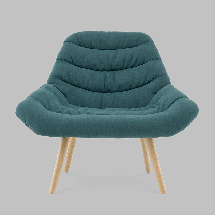 Кресло Олби Страйпс тёмно-бирюзовый Stool Group QH-2805K 263-8 green