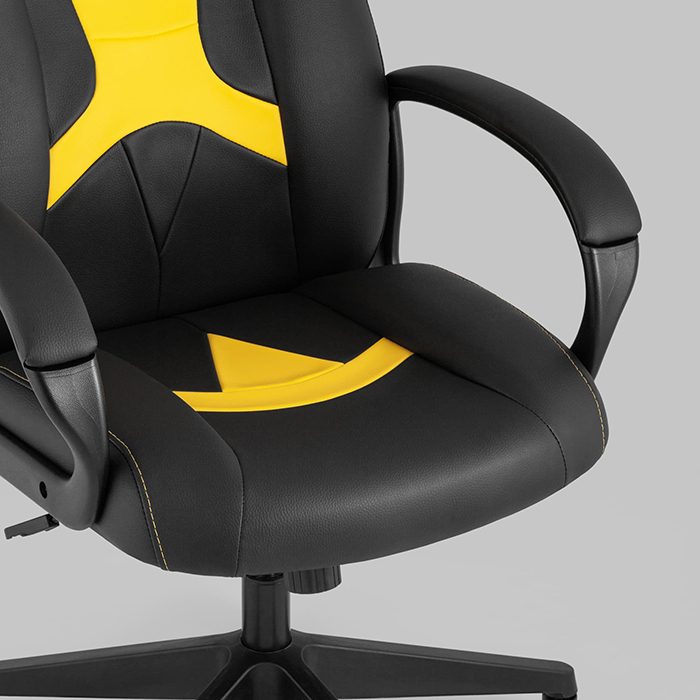 Кресло игровое TopChairs ST-Cyber 8 чёрный/жёлтый Stool Group ST-CYBER 8 YELLOW