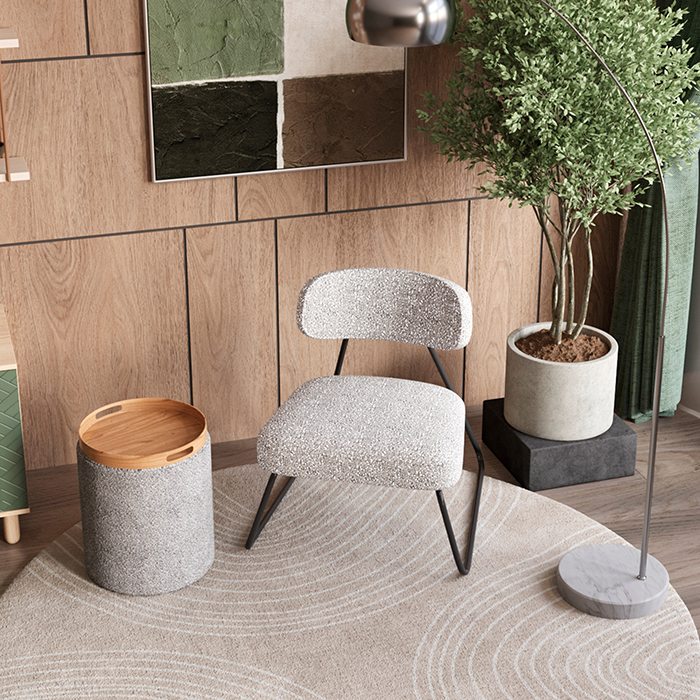 Кресло-лаунж Kate серый Stool Group CQ-2020 - BMG2635-19