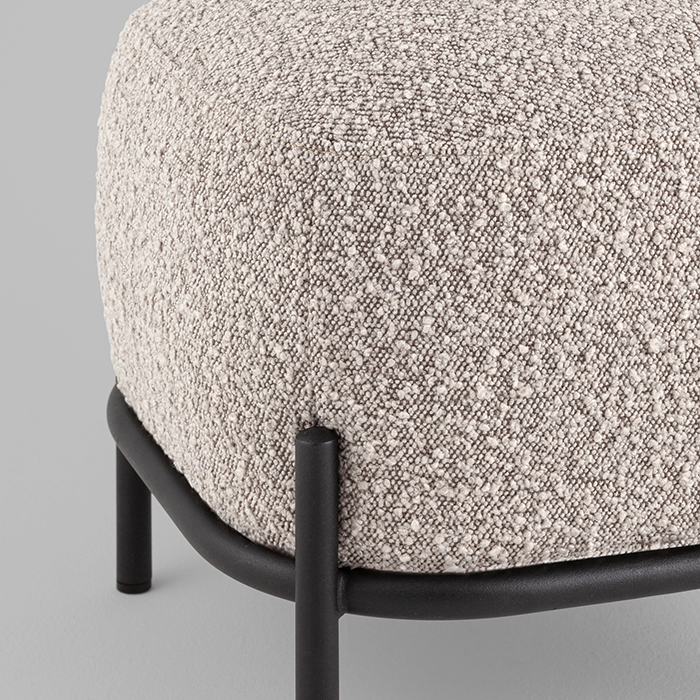 Пуф Стоун букле серо-бежевый Stool Group vd-pf-stone-tr-grey