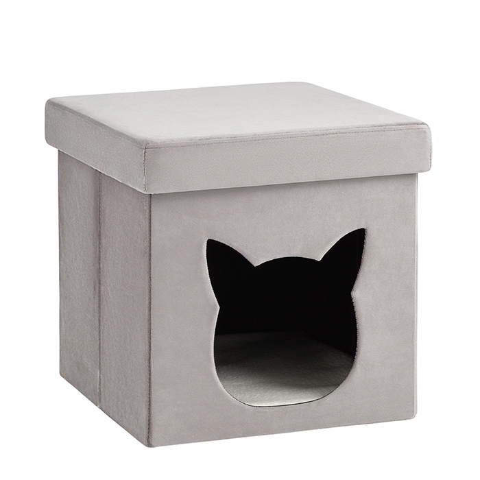 Пуф складной с ящиком Store Pet серый Stool Group HS-PT55 V15