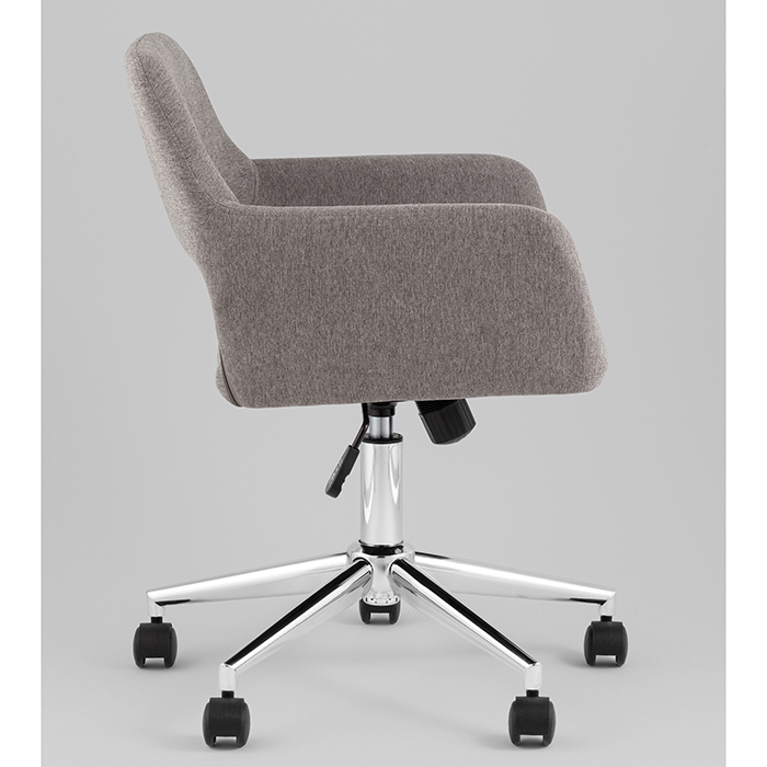 Стул офисный Ross рогожка темно-серый Stool Group Ross CHROME 50-22