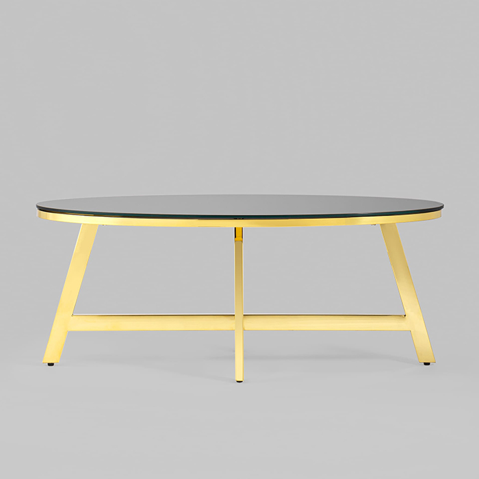 Журнальный стол 100х50 Альба стекло чёрный Stool Group ECT-095-O-TG