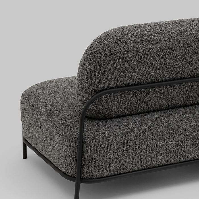 Диван Стоун букле тёмно-серый Stool Group vd-dv-stone-tr-dg