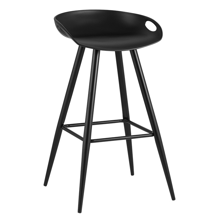 Комплект барных стульев Флэш черный черные ножки (2 шт) Stool Group FIYAN BLACK BOX