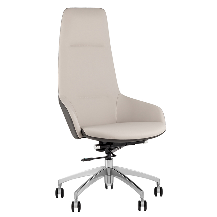 Кресло офисное TopChairs Soulo бежевый/серый Stool Group A308 8371-12/1